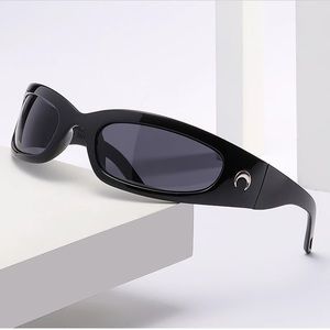 2022 New Moon Rectangular Sunglasses for Women Man Vintage Outdoor HipHop
